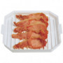 Piatto bacon crispy in polipropilene per cuocere in microonde bacon e pancetta croccanti in soli 3 minuti. 